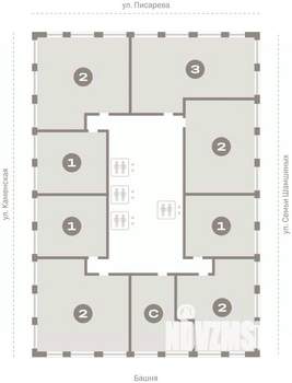 2-к квартира, вторичка, 67м2, 23/30 этаж