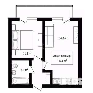 1-к квартира, вторичка, 40м2, 5/24 этаж