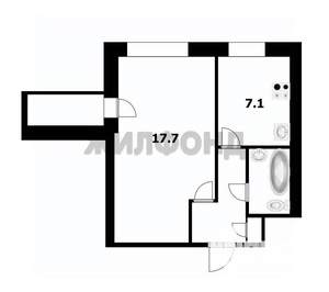 1-к квартира, вторичка, 34м2, 8/9 этаж