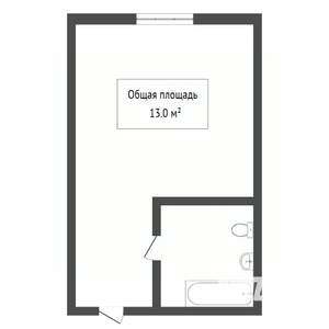 Студия квартира, вторичка, 20м2, 1/4 этаж