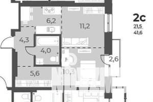 1-к квартира, вторичка, 41м2, 15/18 этаж
