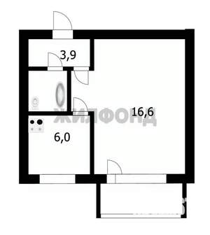 1-к квартира, вторичка, 30м2, 2/5 этаж
