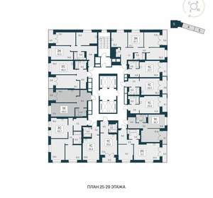 1-к квартира, вторичка, 48м2, 27/30 этаж