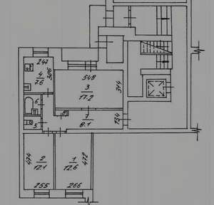 2-к квартира, вторичка, 63м2, 1/9 этаж