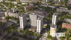 2-к квартира, строящийся дом, 43м2, 24/25 этаж
