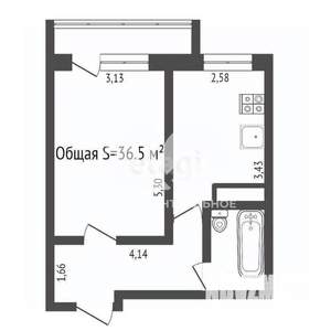 1-к квартира, вторичка, 37м2, 10/22 этаж