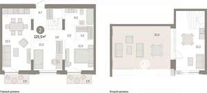 2-к квартира, вторичка, 126м2, 7/17 этаж