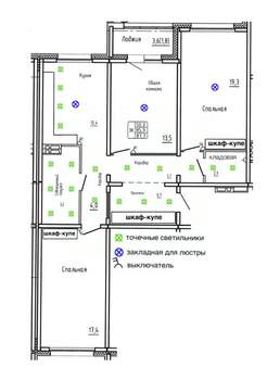 3-к квартира, строящийся дом, 88м2, 3/17 этаж