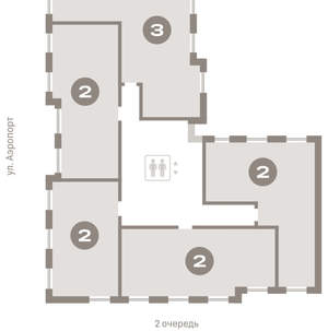2-к квартира, вторичка, 82м2, 9/15 этаж