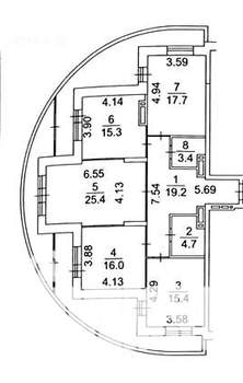 4-к квартира, вторичка, 117м2, 18/18 этаж