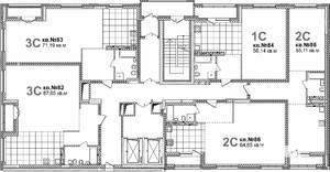 2-к квартира, вторичка, 65м2, 19/19 этаж