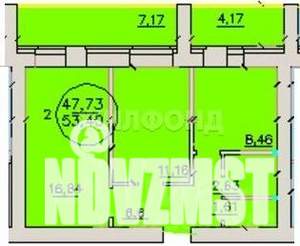 1-к квартира, вторичка, 38м2, 1/14 этаж