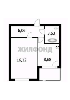 1-к квартира, вторичка, 38м2, 4/9 этаж