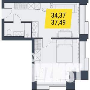 1-к квартира, вторичка, 37м2, 18/29 этаж