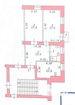 2-к квартира, вторичка, 64м2, 3/5 этаж