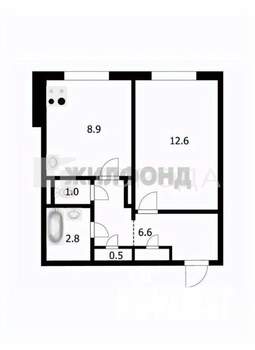 1-к квартира, вторичка, 32м2, 6/10 этаж