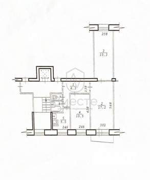 3-к квартира, вторичка, 58м2, 9/9 этаж