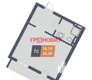 Студия квартира, вторичка, 26м2, 3/8 этаж