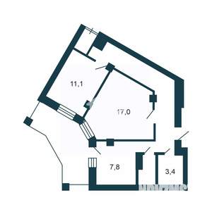 2-к квартира, вторичка, 57м2, 10/27 этаж