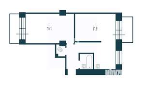 2-к квартира, вторичка, 40м2, 5/5 этаж