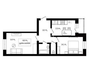 2-к квартира, вторичка, 61м2, 5/6 этаж