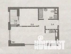 Студия квартира, вторичка, 45м2, 17/19 этаж