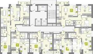 4-к квартира, строящийся дом, 80м2, 3/25 этаж
