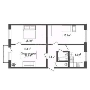 3-к квартира, вторичка, 60м2, 5/5 этаж
