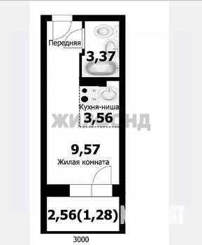 Студия квартира, вторичка, 20м2, 13/17 этаж
