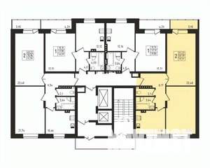 2-к квартира, строящийся дом, 70м2, 17/17 этаж