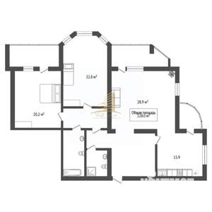 3-к квартира, вторичка, 120м2, 3/13 этаж