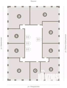 2-к квартира, вторичка, 85м2, 22/30 этаж