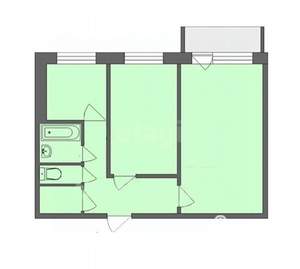 2-к квартира, вторичка, 42м2, 4/5 этаж