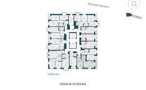 2-к квартира, вторичка, 51м2, 19/30 этаж