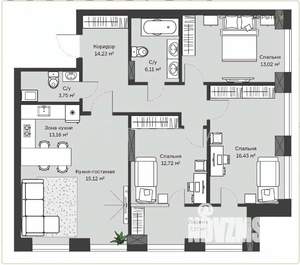 4-к квартира, вторичка, 101м2, 25/29 этаж