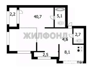 2-к квартира, вторичка, 61м2, 23/25 этаж