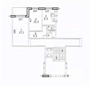 2-к квартира, вторичка, 45м2, 7/9 этаж