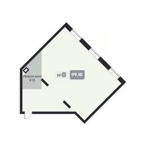 1-к квартира, вторичка, 99м2, 9/22 этаж