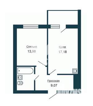 2-к квартира, вторичка, 50м2, 5/25 этаж