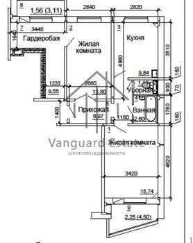2-к квартира, вторичка, 60м2, 8/10 этаж