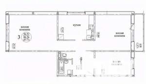 3-к квартира, вторичка, 87м2, 9/10 этаж