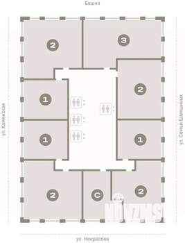 2-к квартира, вторичка, 85м2, 25/30 этаж