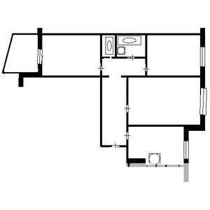 3-к квартира, вторичка, 63м2, 8/9 этаж