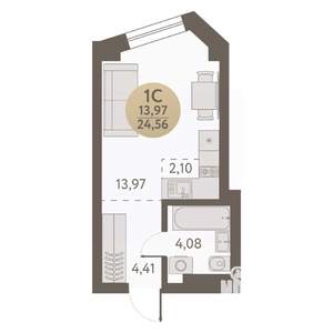 Студия квартира, вторичка, 25м2, 12/31 этаж