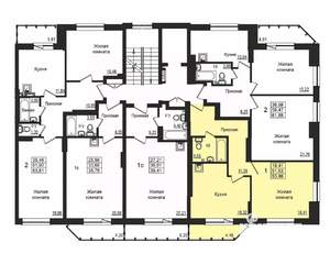 1-к квартира, строящийся дом, 51м2, 4/10 этаж