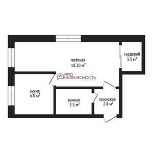 1-к квартира, вторичка, 32м2, 2/5 этаж