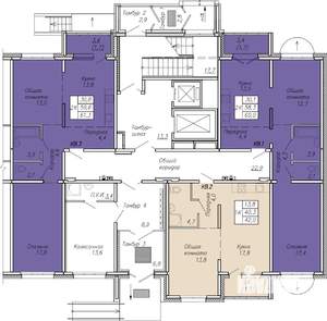 2-к квартира, вторичка, 61м2, 1/17 этаж