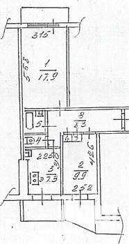 2-к квартира, вторичка, 48м2, 6/9 этаж