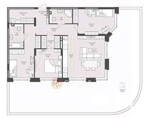 3-к квартира, вторичка, 186м2, 1/9 этаж