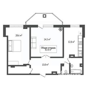 2-к квартира, вторичка, 83м2, 7/12 этаж
